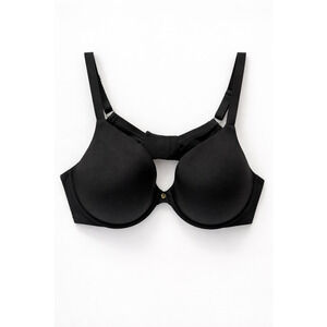 Ambrielle Black Convertible Plunge Push Up Bra Smooth Supportive 40DD